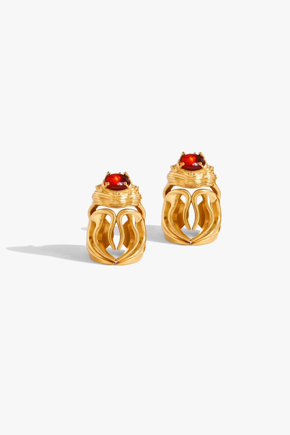 Koko Relic Gold Tone Statement Stud Earrings