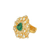 Emerald Polki Ring