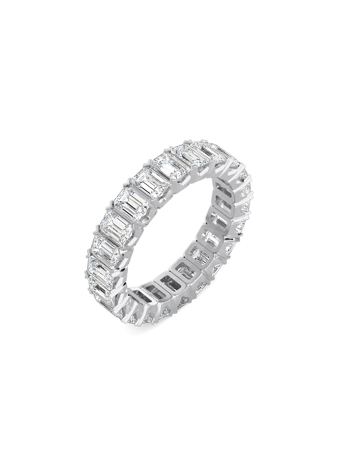 Emerald Cut Eternity Band