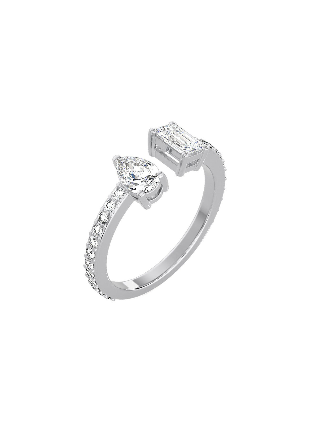 Cuff Dual Diamond Ring