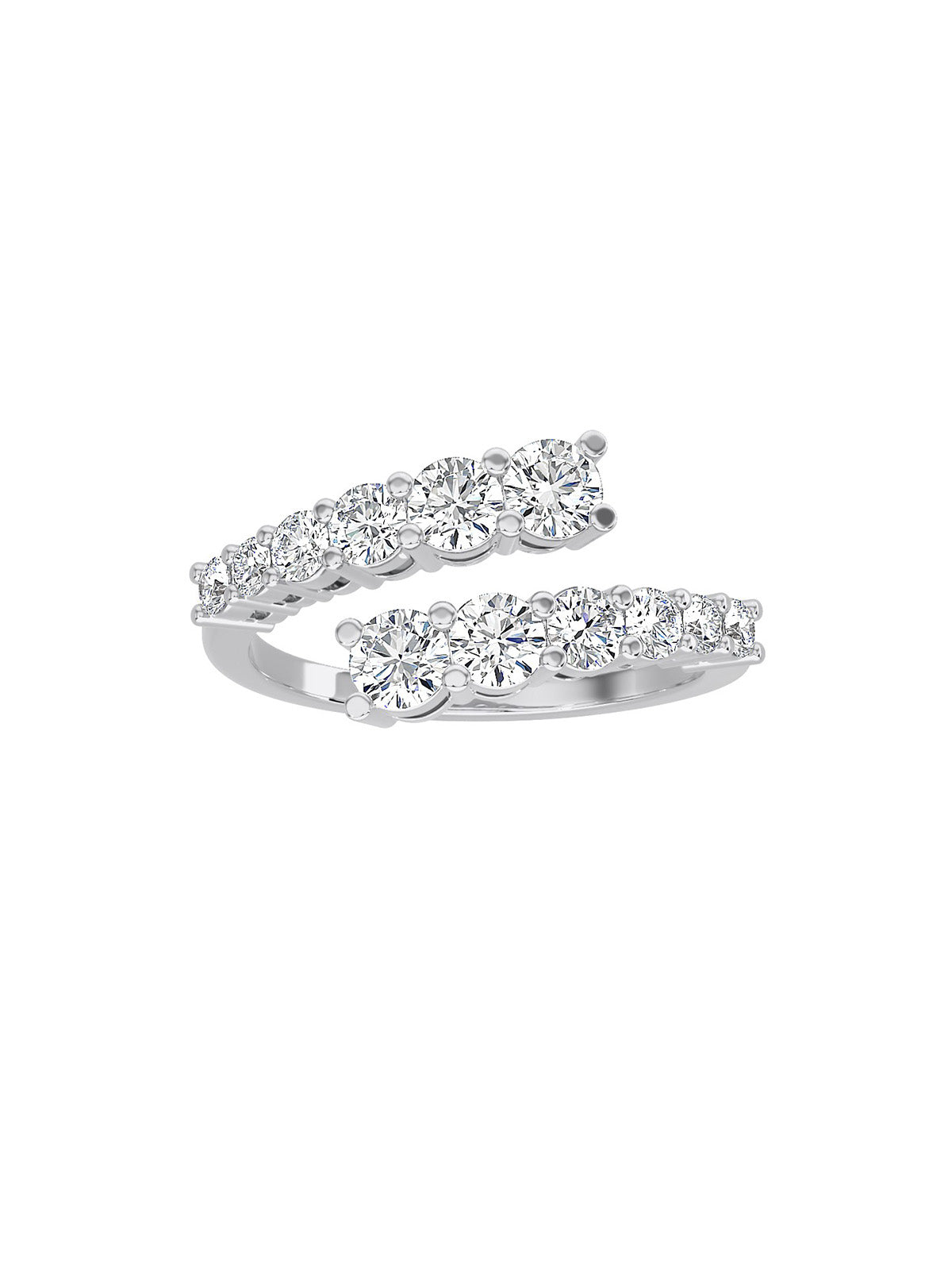Graduating Diamond Wrap Ring