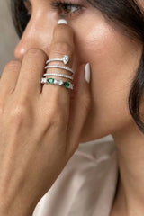 Contemporary Emerald Cut Ring