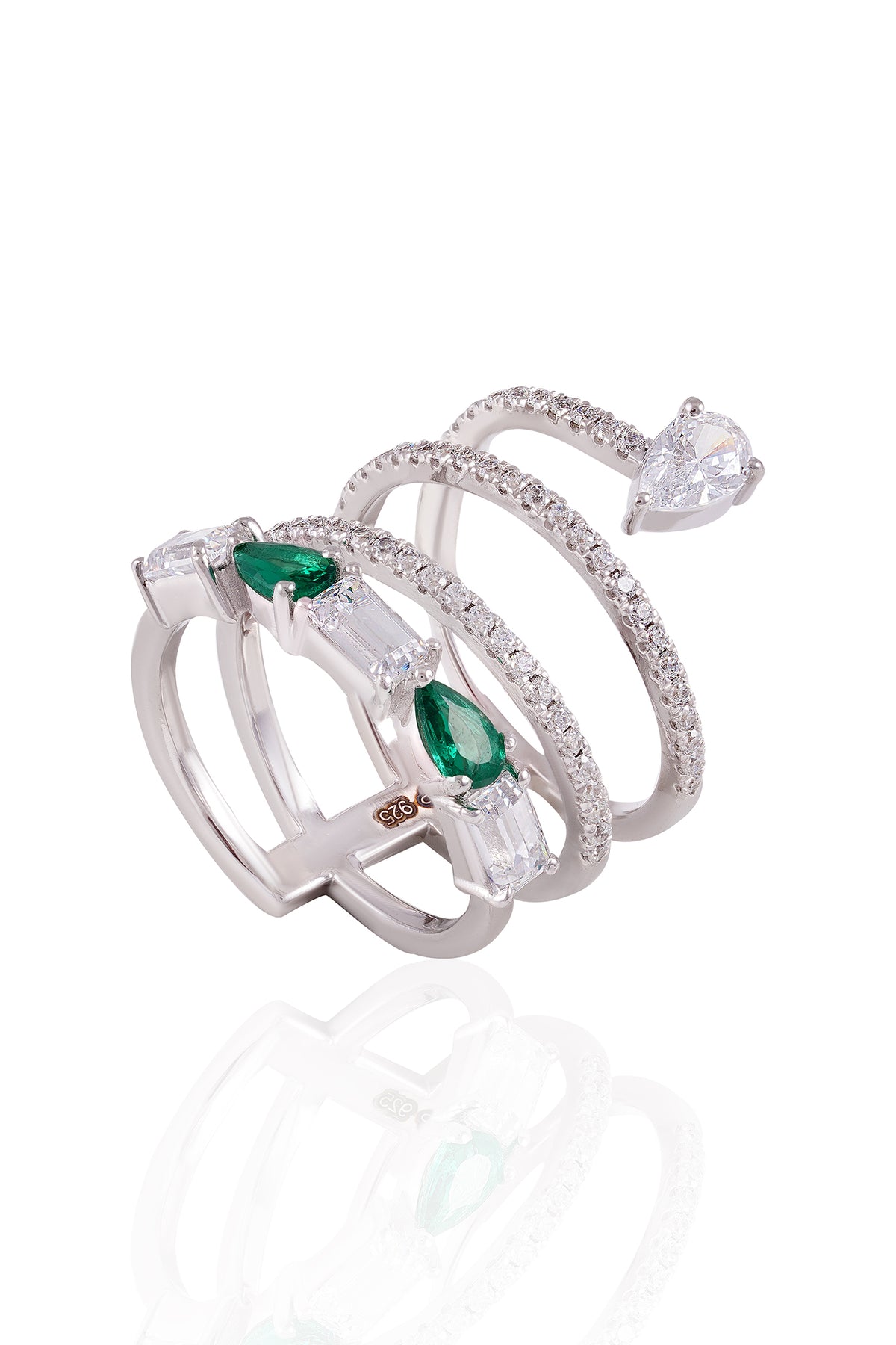 Contemporary Emerald Cut Ring