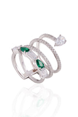 Contemporary Emerald Cut Ring