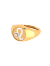 Solid Gold Diamond Zodiac Personalized Ring