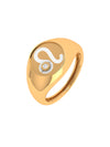Solid Gold Diamond Zodiac Personalized Ring