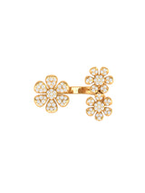 Solid Gold Diamond Flower Cluster Ring