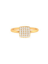 Solid Gold Diamond Cluster Ring