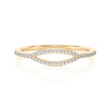 Solid Gold Open Marquise Diamond Loop Ring