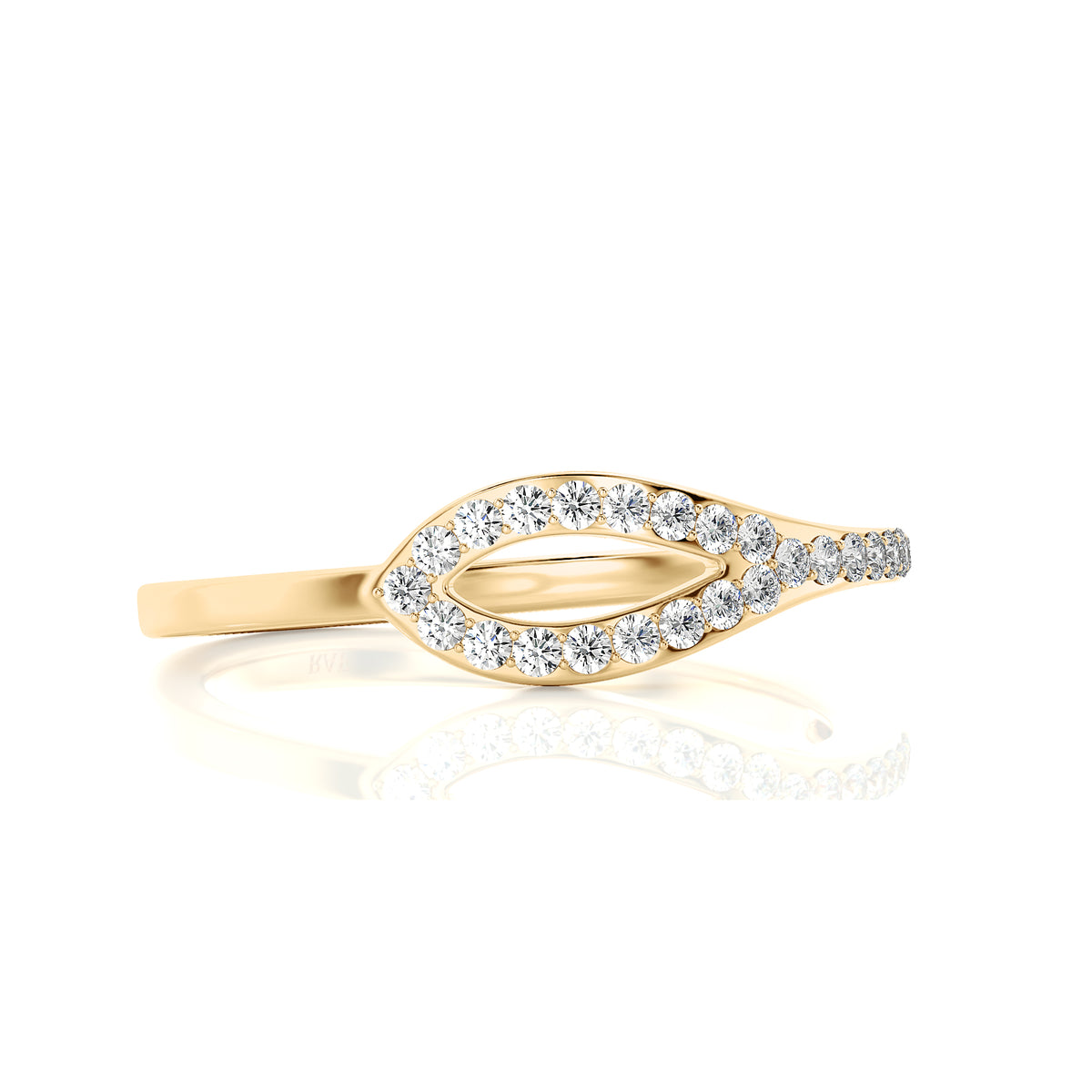 Solid Gold Diamond Loop Ring