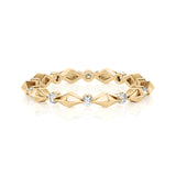 Solid Gold Geo Stack Diamond Ring