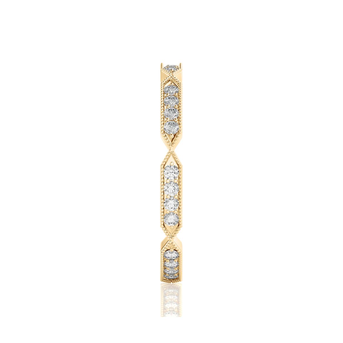 Solid Gold Diamond Twist Eternity Band