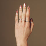 Solid Gold Flat Bar Diamond Ring