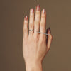 Solid Gold Flat Bar Diamond Ring