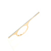 Solid Gold Flat Bar Diamond Ring