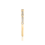 Solid Gold Diamond Minimalist Wedding Band