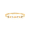 Solid Gold Diamond Petals Stacking Ring