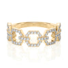 Solid Gold Open Link Diamond Ring