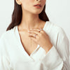 Solid Gold Pave Diamond Signet Bar Ring