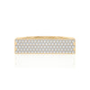 Solid Gold Pave Diamond Signet Bar Ring