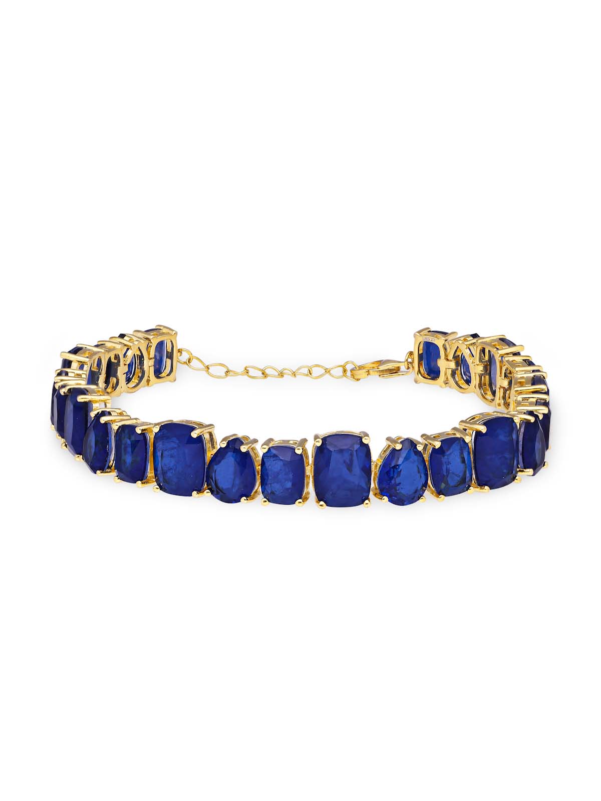 Geometric Prism Link Tennis Bracelet