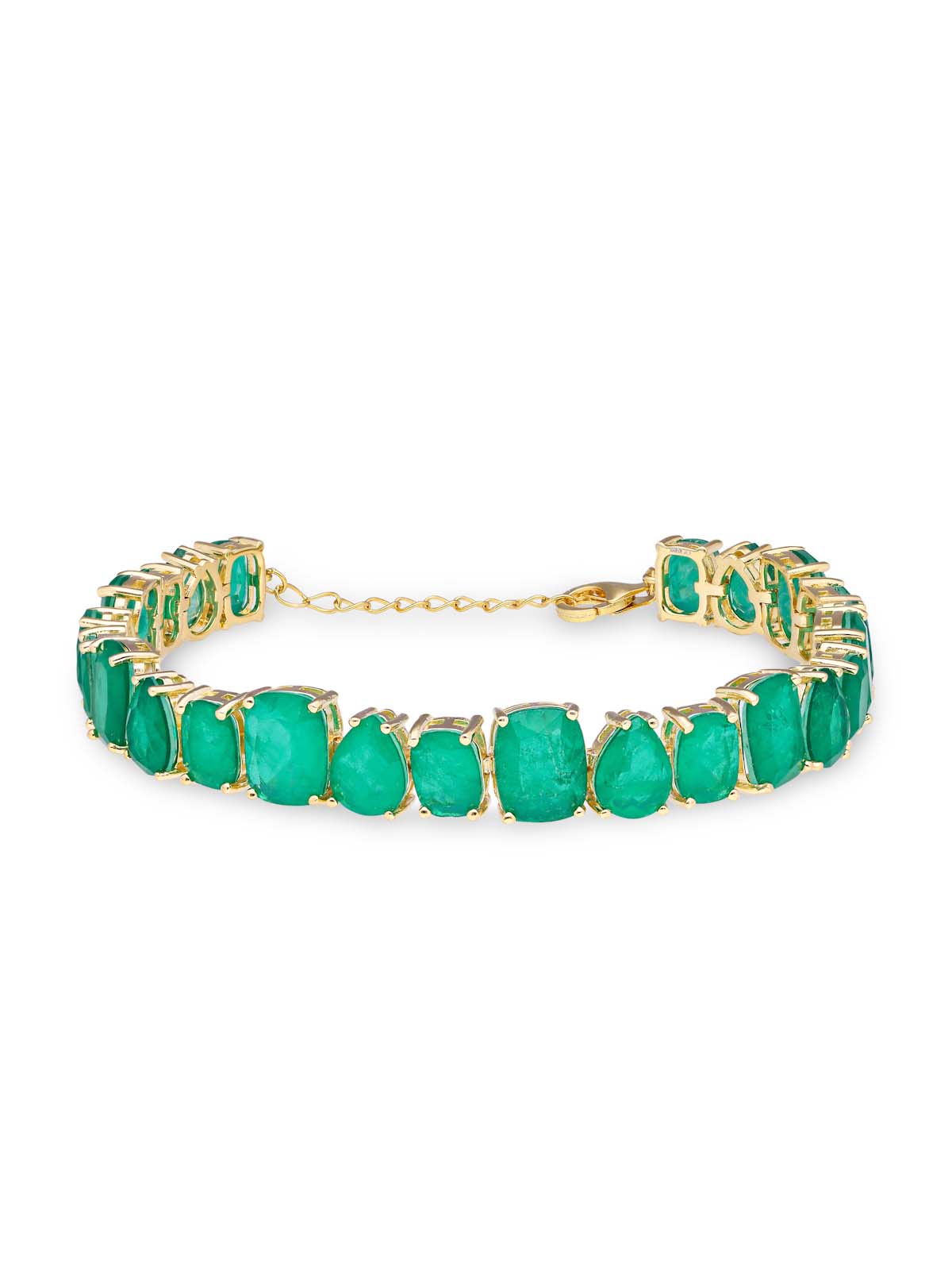 Geometric Prism Link Tennis Bracelet