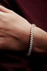 Pear Shaped Solitaire Tennis Bracelet