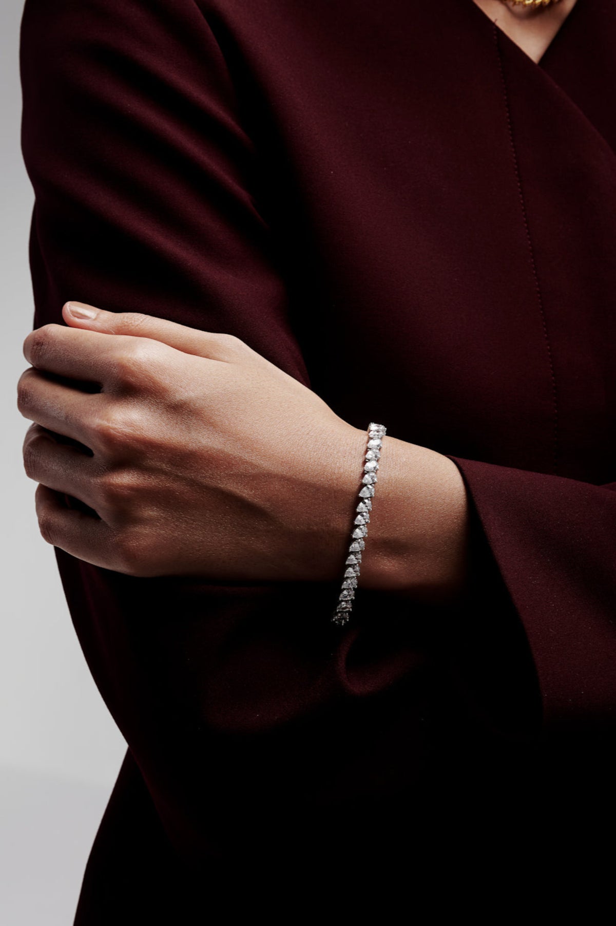 Pear Shaped Solitaire Tennis Bracelet