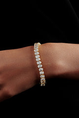 Oval Shaped Solitaire Tennis Bracelet