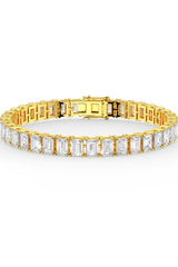 Emerald Cut Solitaire Tennis Bracelet