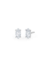 Marquise Shaped Solitaire Stud Earrings