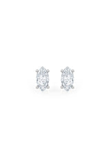 Marquise Shaped Solitaire Stud Earrings