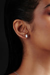 Marquise Shaped Solitaire Stud Earrings