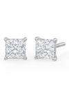 Square Shaped Solitaire Stud Earrings
