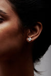 Square Shaped Solitaire Stud Earrings
