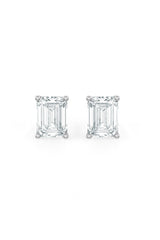Emerald Cut Solitaire Stud Earrings