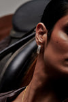 Emerald Cut Solitaire Hoop Earrings