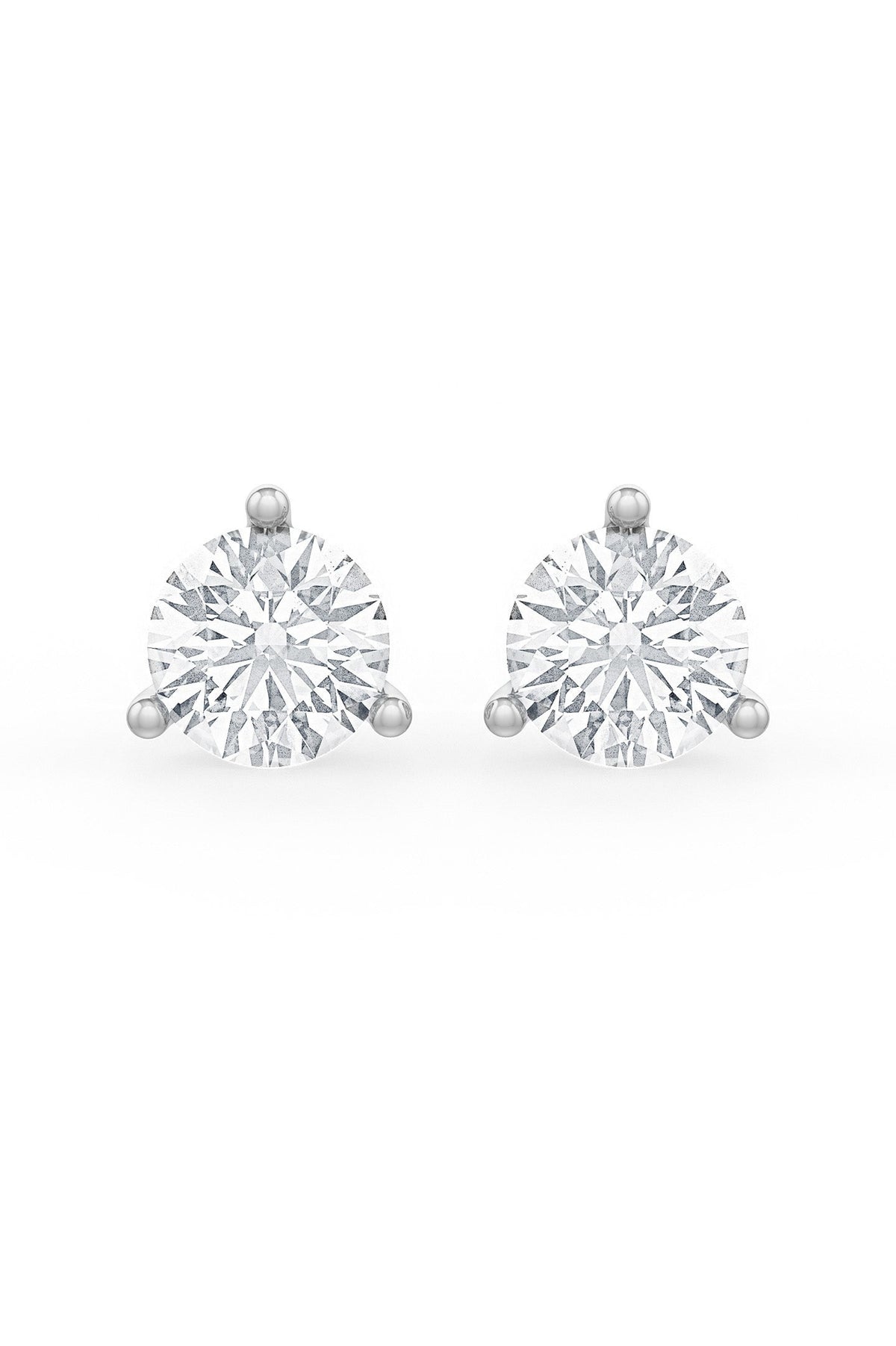 Brilliant Round Shaped Solitaire Stud Earrings