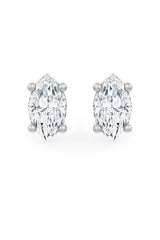 Marquise Shaped Solitaire Stud Earrings