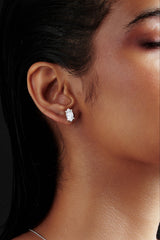 Marquise Shaped Solitaire Stud Earrings