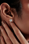 Oval Shaped Solitaire Stud Earrings