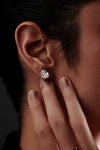 Oval Shaped Solitaire Stud Earrings