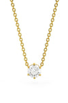 Brilliant Round Shaped Solitaire Pendant With Chain
