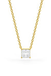 Square Shaped Solitaire Pendant With Chain