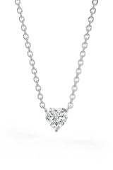 Heart Shaped Solitaire Pendant With Chain
