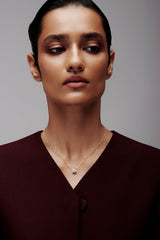 Pear Shaped Soliatire Pendant With Chain