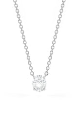 Oval Shaped Solitaire Pendant With chain