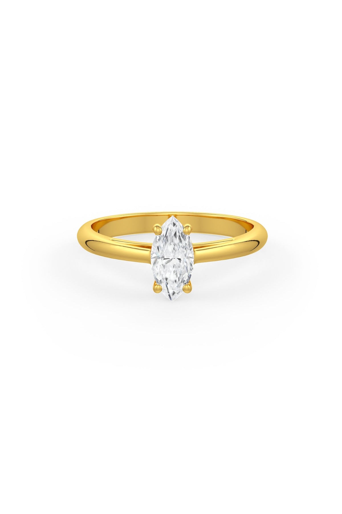 Marquise Shaped Solitaire Engagement Ring