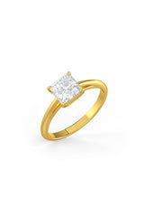 Square Shaped Solitaire Engagement Ring
