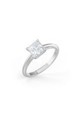 Square Shaped Solitaire Engagement Ring
